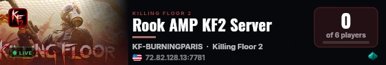 Rook AMP KF2 Server live status badge
