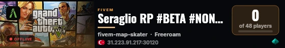 Seraglio RP #BETA #NON-whitelist live status badge