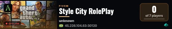Style City RolePlay live status badge