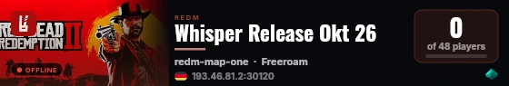 Whisper Release Okt 26  live status badge