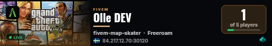 Olle DEV live status badge