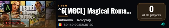 ^6[MGCL] Magical Romania Roleplay live status badge