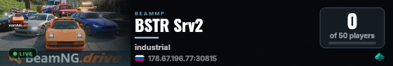 BSTR Srv2 live status badge