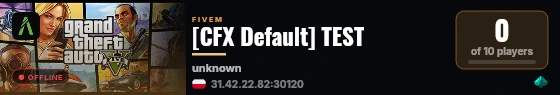 [CFX Default] TEST live status badge