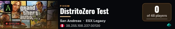 DistritoZero Test live status badge