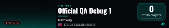 Official QA Debug 1 live status badge