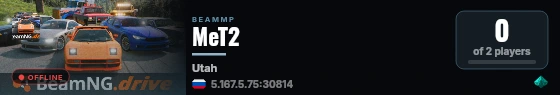 MeT2 live status badge
