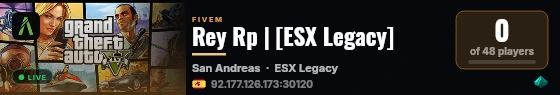 Rey Rp | [ESX Legacy] live status badge