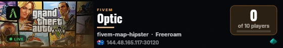 Optic live status badge