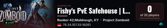 Fishy's PvE Safehouse | LGBTQ+ Community Server live status badge