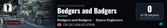 Bodgers and Badgers live status badge