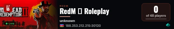 RedM │ Roleplay live status badge