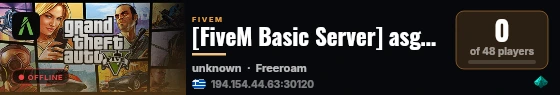 [FiveM Basic Server] asgard test 1 live status badge