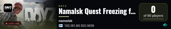 Namalsk Quest Freezing for Survivors - PVP | 3PP live status badge