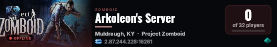 Arkoleon's Server live status badge