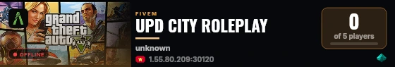 UPD CITY ROLEPLAY live status badge