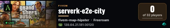 serverk-e2e-city live status badge