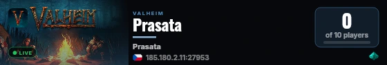 Prasata live status badge
