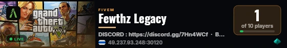 Fewthz Legacy live status badge