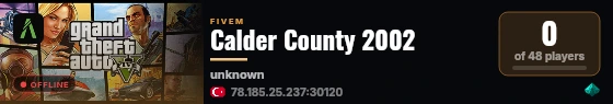 Calder County 2002 live status badge