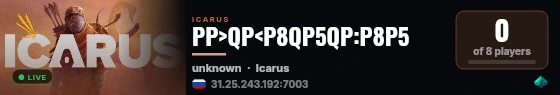 PP>QP<P8QP5QP:P8P5 live status badge