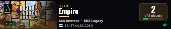 Empire live status badge