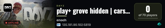 play+ grove hidden | cars+ | pve | survival | trader & guns live status badge