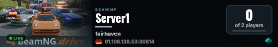 Server1 live status badge