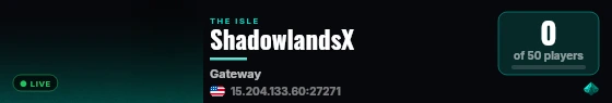 VeryGames.com - The Isle Evrima Server live status badge
