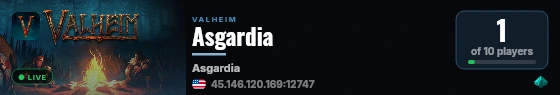 Asgardia live status badge