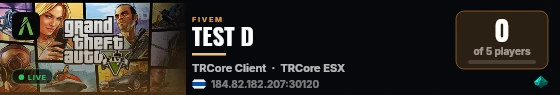TEST D live status badge