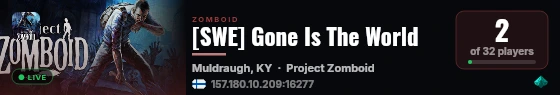[SWE] Gone Is The World live status badge