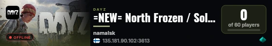 =NEW= North Frozen / Solo - No Trader - Hardcore Mode / Bunkers live status badge