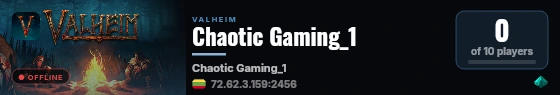 Chaotic Gaming_1 live status badge