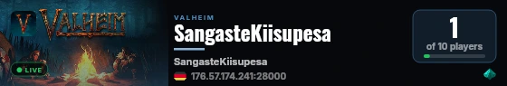 SangasteKiisupesa live status badge