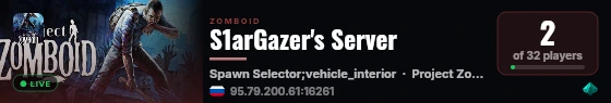 S1arGazer's Server live status badge