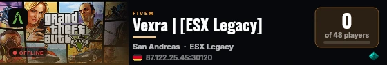 Vexra | [ESX Legacy] live status badge
