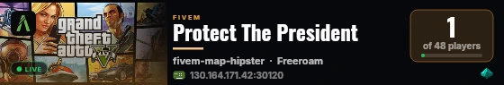 Protect The President live status badge