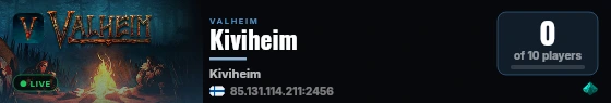 Kiviheim live status badge