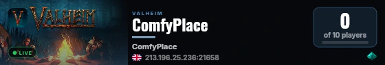 ComfyPlace live status badge