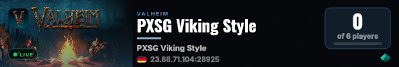 PXSG Viking Style live status badge