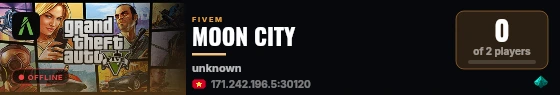 MOON CITY live status badge