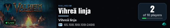 Vihreä linja live status badge