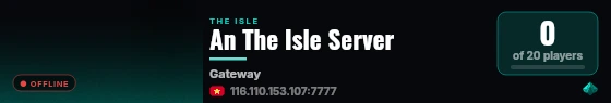 An The Isle Server live status badge