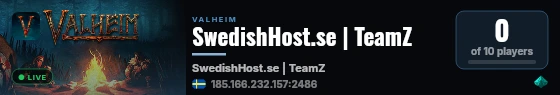 SwedishHost.se | TeamZ live status badge