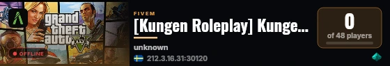 [Kungen Roleplay] Kungen Roleplay live status badge