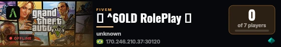 🔥 ^6OLD RolePlay 🔥 live status badge
