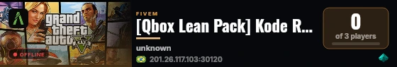 [Qbox Lean Pack] Kode Roleplay live status badge