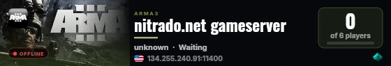 nitrado.net gameserver live status badge