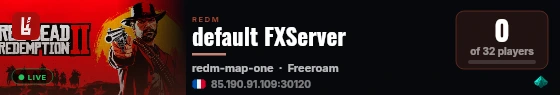 default FXServer live status badge